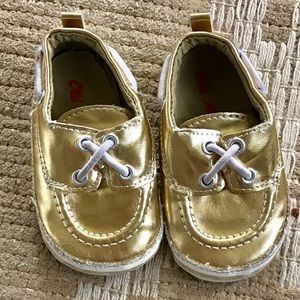 Old Navy baby gold boat shoes